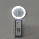 30X 10X Magnifying Glass with Light and Stand, Foldable Handheld Magnifying Glass 18 LED Illuminated Lighted Magnifier for Macular Degeneration, Seniors Reading, Close Work, Coins, Jewelry (White)
