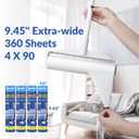 Large Lint Rollers for Carpet: Sticky Rollers for Floor DELOMO 9.45 in with 3 Extendable Handle, Long Handle Sticky Mop for Cleaning Carpets, Cars, Bedding, Couches, and Pet Hair - for Pet Homes