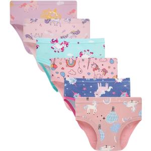 Boboking Soft Cotton Underwear Toddler Girls'Briefs Soft Undies, 5