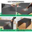 ABS Plastic Sheet 1/8" x 36" x 24", Black Rigid Thermoplastic Board for Signs, Crafts, DIY Projects, Dual-Surface - Textured & Smooth (1 Pack)