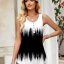 Zeagoo Tank Top for Women 2026 Summer Loose Fit Sleeveless Pleated Flowy Floral Tunic Dressy Blouse (L)