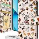 Buleens for Samsung Galaxy S23 Plus Wallet Case for Women - with Card Holder S23 Plus Flip Case Leather Crossbody Cute Aesthetic Galaxy S23+ Case with Strap Kickstand for Girls Girly, Little Puppy