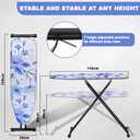 Ironing Board, Compact Ironing Board 13x43 Ironing Area with Extra Thick Heavy Duty Padded Cover, Stable Structure, Easy to Fold,Iron Mat, Brown