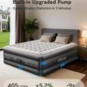 OhGeni 20" Raised Cal King Air Mattress with Built in Pump, Keep Feet from Dangling, Extra Length Blow up Mattress, Back-Friendly Airbed for Guests, Luxury Comfort for People(190CM Height), 700lbs