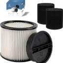 Replacement Filter For Shop Vac Filters 90304 90585 Wet Dry Shop Vac Filter - Perfect for Wet Dry vacuum cleaner Shop vac Filters 5 Gallon and Above - Long