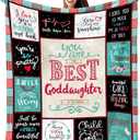 ecarco Goddaughter Gifts - Goddaughter Gifts from Godmother - God Daughter Gifts from Godmother - Gift for Goddaughter from Godfather - Goddaughter Baptism Gifts Throw Blanket 60" X 50"