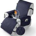 TAOCOCO 100% Waterproof Recliner Cover - Recliner Cover with Non-Slip Granule, Recliner Chair Covers with Elastic Band, Recliner Chair Covers for Reclining Chair(Dark Blue, Large-28'')