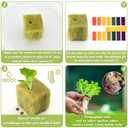 Halatool 1.5 Inch Rockwool Cubes Garden Stonewool Grow Cubes Starter Plugs for Hydroponics Soilless Cultivation Seedlings Cuttings Clone Plants Germination Start (4 Sheets, 196 Plugs in Total)