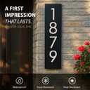 Mega Handles House Numbers for Outside - 5'' Easy to Install Wall Mounted House Numbers for Exterior - Heavy Duty Metal Numbers for Address on House, Mounting Hardware Included - Satin Nickel (Number 7)