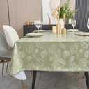 Pioggia Vinyl Tablecloth with Flannel Backed Rectangle Waterproof Oil-Proof PVC Tablecloth Wipeable Spill-Proof Plastic Table Cover for Indoor and Outdoor, 102" x 60" (Rectangular)