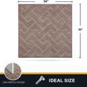 PURRUGS Dirt Trapping Door Mat Indoor Entrance, 36" x 36", Grayish Brown