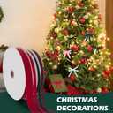 2 x Brown Velvet Ribbon, Vintage Velvet Ribbon 3/8 Inch x 25 Yards, Brown Christmas Ribbons for Gift Wrapping, Christmas Tree Ornaments, Flower Bouquet, Wreath Decorations, Bow Making