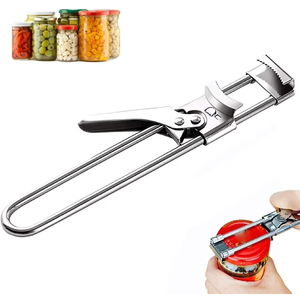 Adjustable Stainless Steel Jar Opener, Easy Grip Jar Opener for Weak Hands, Opens Jars, Bottles, Containers Easily, Kitchen Accessories