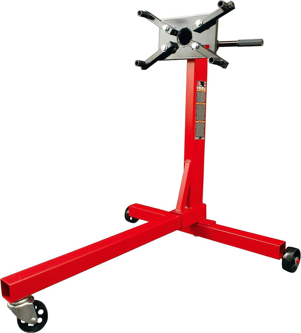 BIG RED T23401 Torin Steel Rotating Engine Stand with 360 Degree Rotating Head: 3/8 Ton (750 lb) Capacity, Red