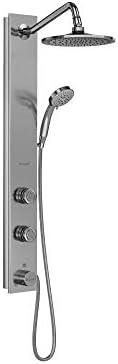 PULSE ShowerSpas 1021-SSB Aloha Shower System with 8" Rain Showerhead, 2 Pulsating Body Spray Jets and Hand Shower, Brushed Stainless Steel with Chrome Fixtures,one of the clips fell