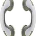 2 Pack Shower Grab Bars for Bathtubs and Showers, Handles for Elderly with Strong Suction, 12 Inch Bathroom Shower Safety Bars for Seniors, Disabled, Shower Chair, Grey/White