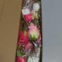 5 FT Valentines Day Decorations Romantic Valentine Flower Garland Rose Valentines Floral Garland Red White Pink Tulip Vine for Mantle Arch Stairs Railing Table Centerpiece Wedding Hanging Decorations