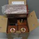 Couch Legs for Furniture Set of 4, Pyramid Square Wooden Furniture Legs 6 Inch, Mid Century Modern Brown Color Sofa Legs Replacement for Ottoman, Chair, Dresser, Coffee Table, Armchair, Settee