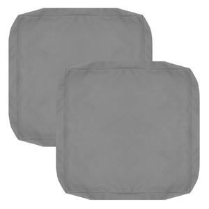 FLYMEI Patio Cushion Covers 24x24x4 Waterproof Outdoor Cushion Cover Replacement 2Packs Outdoor Seat Cushion Slipcover for Rattan Chair Sofa, Grey