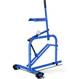 Baseball Pitching Machine with Wheels,11 Adjustable Angles, 2540 MPH Speed Control, No Electricity Required Softball Pitching Machine,Metal Frame Pitching Machine for Hitting & Fielding Training