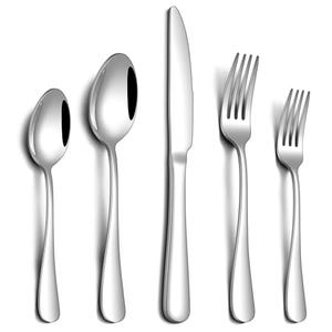 20 Piece Silverware Set, Stainless Steel Flatware Set for 4 Food Grade Cutlery Utensil Set Include Knife Fork Spoon Mirror Polished Dishwasher Safe
