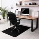 Kuyal Chair mat for Hardwood Floor 36 x 48 inches Rectangle Floor Mats Wood/Tile Protection Mat for Office & Home, Black
