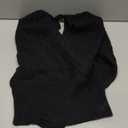 Womens Cropped Sweater V-Neck Wrap Sweater Long Sleeve Ribbed Knit Pullover with Side Tie Valentines Day Outfit (Medium, Black)