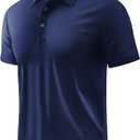 MIER Polo Shirts for Men Short Sleeve Dry Fit Performance Golf Tennis Active Collared Shirts, UPF 50+ Sun Protection, 6XL