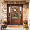 28" Fall Wreath for Front Door, Large Artificial Autumn Decor