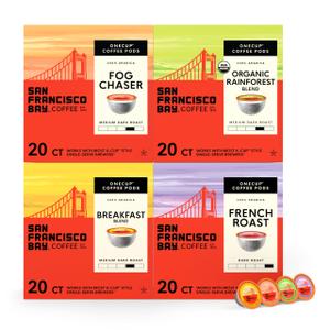 San Francisco Bay Variety Pack Original K-Cup Compatible Coffee Pods, 80 ct, BBD 14Apr 2027