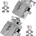 cciyu Rear Left & Right Brake Calipers Assembly w/Bracket 19B2575 19B2574 2000-2006 For Audi For TT Quattro,2000-2005 2008-2009 For Volkswagen For Jetta,2007-2009 For Volkswagen For Jetta City