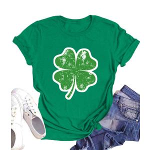 tiorhooe St Patricks Day Shirts for Women Funny Irish Shamrock Tshirts Lucky Clover St Paddy's Gifts Tee Tops
