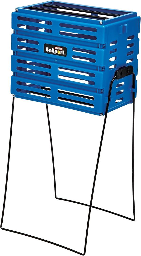 Tourna Ballport Tennis Ball Hopper Holds 80 Balls Durable and Lightweight Blue, One Size