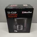 Mueller 12-Cup Drip Coffee Maker - Borosilicate Carafe, Auto-Off, Reusable Filter, Anti-Drip, Keep-Warm Function, Clear Water Level Window Coffee Machine, Kitchen Essentials & Accessories