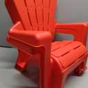 Little Tikes Kids Garden Chair 4 Pack in Red, Outdoor Toddler Activity Adirondack Chairs for Picnic, Garden, Patio, Backyard & Beach, Outdoor Chair Set