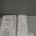 Wireless Keyboard and Mouse Combo, Full Size Silent Ergonomic Keyboard and Mouse, Long Battery Life, Optical Mouse, 2.4G LagFree Cordless Mice Keyboard for Computer, Mac, Laptop, PC, Windows(White)