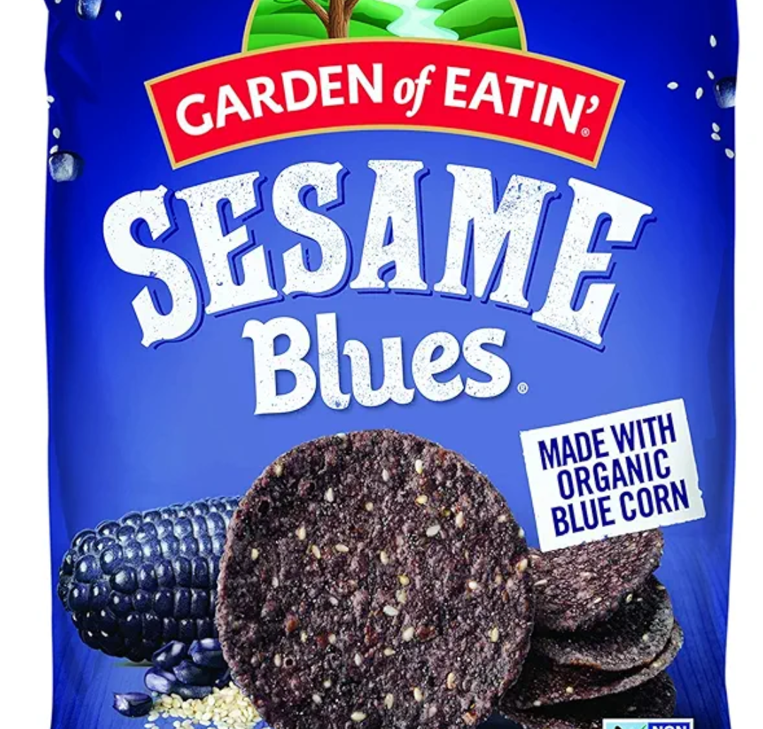 Garden of Eatin' Tortilla Chips, Sesame Blues, 5.5 oz (Pack of 12, BB: FEB 12, 2026)
