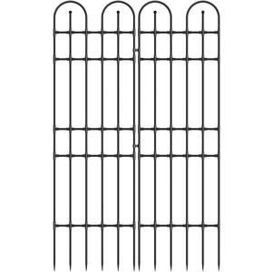 Black Garden Trellis, 71x21 Inch Metal Arch Decoration with Rustic Iron & Black Coating, 2 Pack Outdoor Plant Support for Climbing Roses, Vines, Flowers, Vegetables