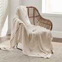 Bedsure Gentlesoft 100% Cotton Blanket Twin XL Size for College Dorm - Cooling Breathable and Soft for Summer, Waffle Weave Twin Blanket for Bed, Dorm Room Essentials, Light Beige, 66x90 inches