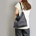 Large Canvas Tote Bag for Women Men Handbags Belted Shoulder Bags Crossbody Purses for Work Travel (No Distressed) (Blackened Navy)