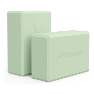 Trideer Yoga Blocks 2 Pack, Soft Non-Slip Surface Premium Foam Blocks, Supportive, Lightweight, Odor Resistant, Yoga Accessories for Pilates Meditation General Fitness Stretching Toning