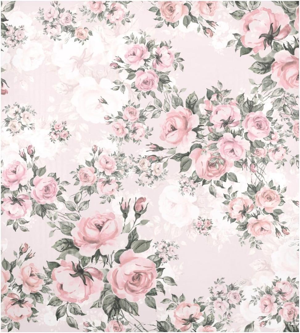 Floral Pink Roses Bouquets Dishwasher Magnet Cover Sticker Magnetic Refrigerator Panel Front Door Fridge Microwave Decal Decorative Vinyl (23 X 26 in)