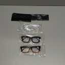 ZXYOO 3 Pack Oversize Square Design Reading Glasses for Women, Blue Light Blocking Reader