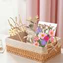 2 x JeVenis Wildflower Cake Toppers Wild One Flower Cake Decor First Birthday Cake Toppers for Floral Wild One Birthday Party Decoration Supplies (Golden 2)