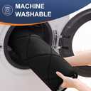 OLANLY Memory Foam Bath Mat 30x20, Ultra Soft and Absorbent Bathroom Rugs, Machine Washable, Comfortable Bath Carpet for Bathroom Floor, Tub and Shower, Black