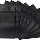 100 Pack Smell Proof Bags 3 x 4 Inch Resealable Mylar Bags Foil Pouch Bag Flat Bag Matte Black
