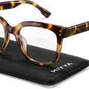 Oversized Blue Light Blocking Glasses for Women | UV & Blue Light Blocker, Chunky Frames, Stylish Eyewear Accessories, Tortoiseshell