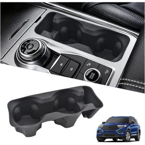 Cup Holder Inserts for Ford Explorer 2020-2024 Accessories, Non-Slip Silicone Center Console Protector Organizer to Prevent Spills & Scratches for Explorer Interior Accessories
