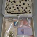 Bible Study Supplies Journaling Kit for Women with Bible Cover Case, Valentines Day Christian Gifts for Women, Bible Study Tools Accessories Set w/Highlighter Pen, Pencil Case Notebook Annotation Kit (Black Floral)