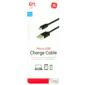 Micro USB Charger Cable 6 Ft